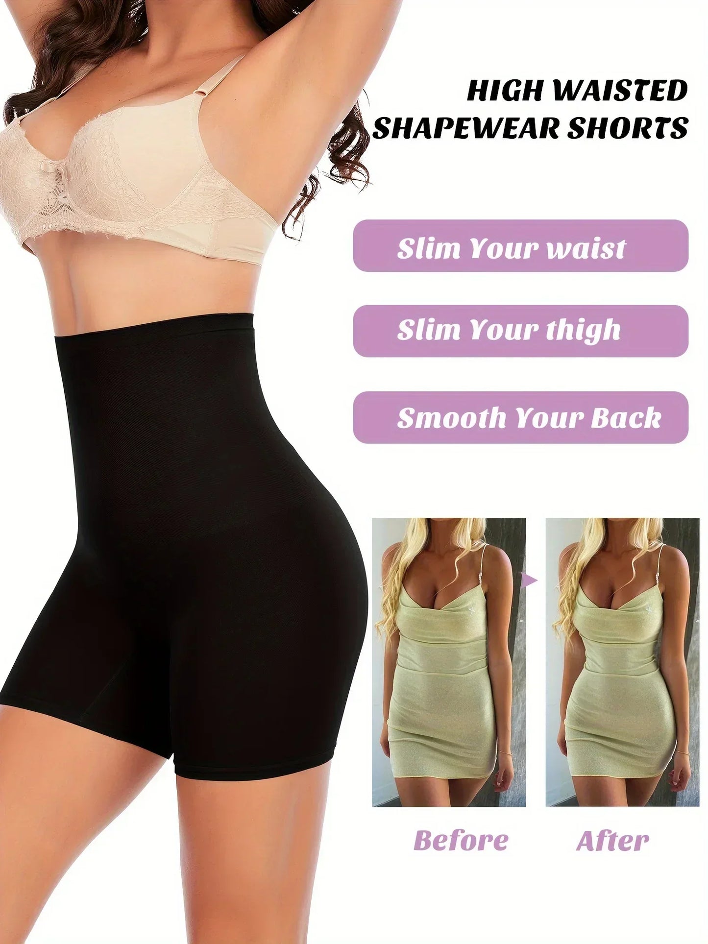 Women’s Seamless Body Shaper Shorts – High Waisted Tummy Control & Butt Lifter - My Store