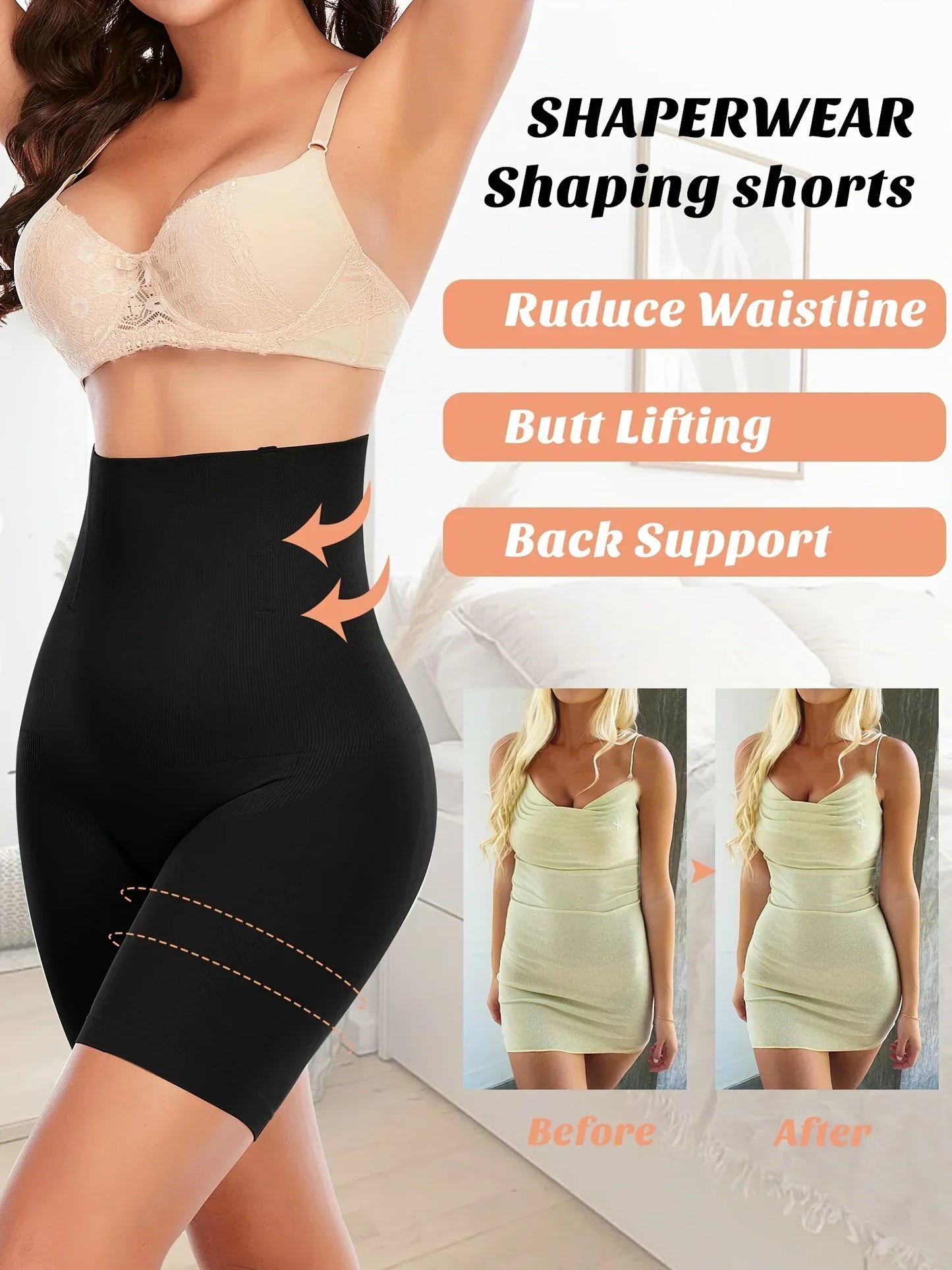 Luxury Shapewear Shorts Set – 2Pcs High Waist Tummy Control & Butt Lift - My Store