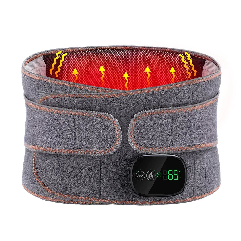 Electric Heating Waist & Lumbar Support Massager with Vibration & Red Light therapy - My Store