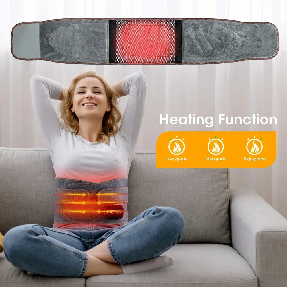 Electric Heating Waist & Lumbar Support Massager with Vibration & Red Light therapy - My Store