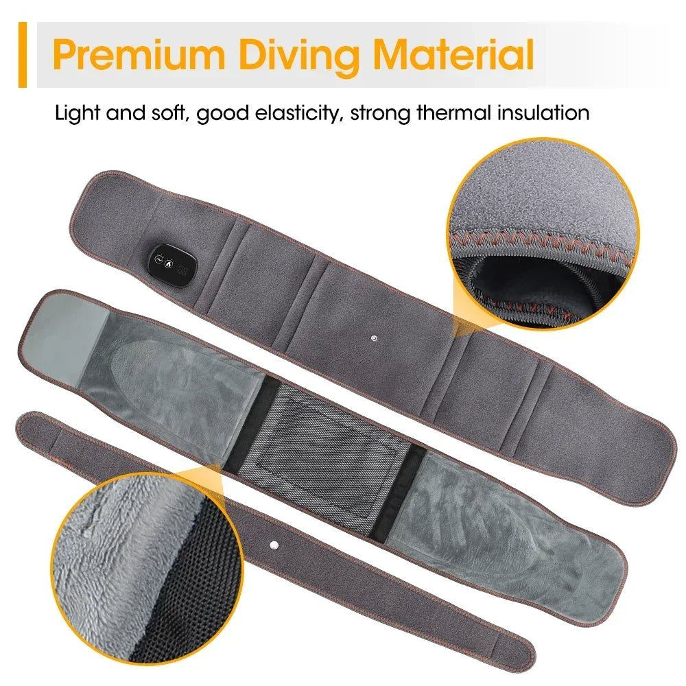 Electric Heating Waist & Lumbar Support Massager with Vibration & Red Light therapy - My Store